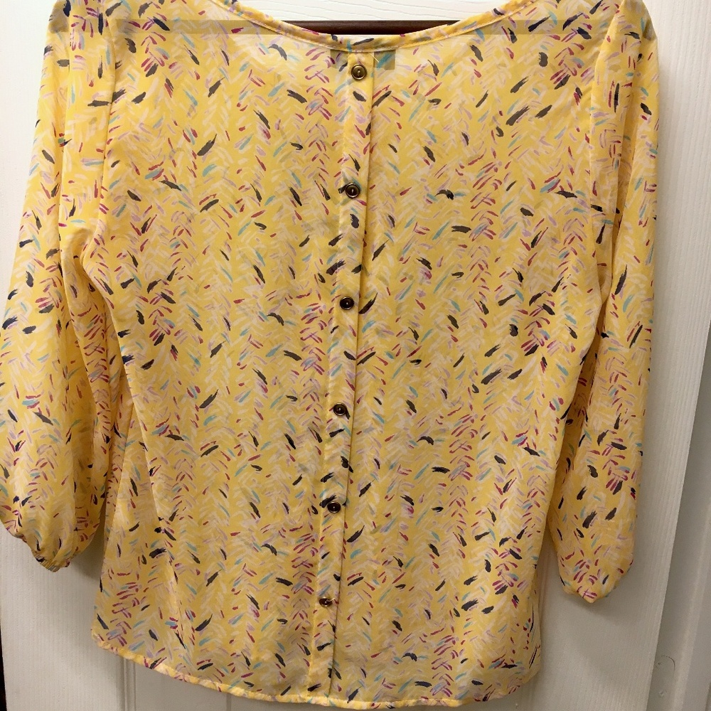 Papermoon Patterned Yellow Top - Picture 3 of 3